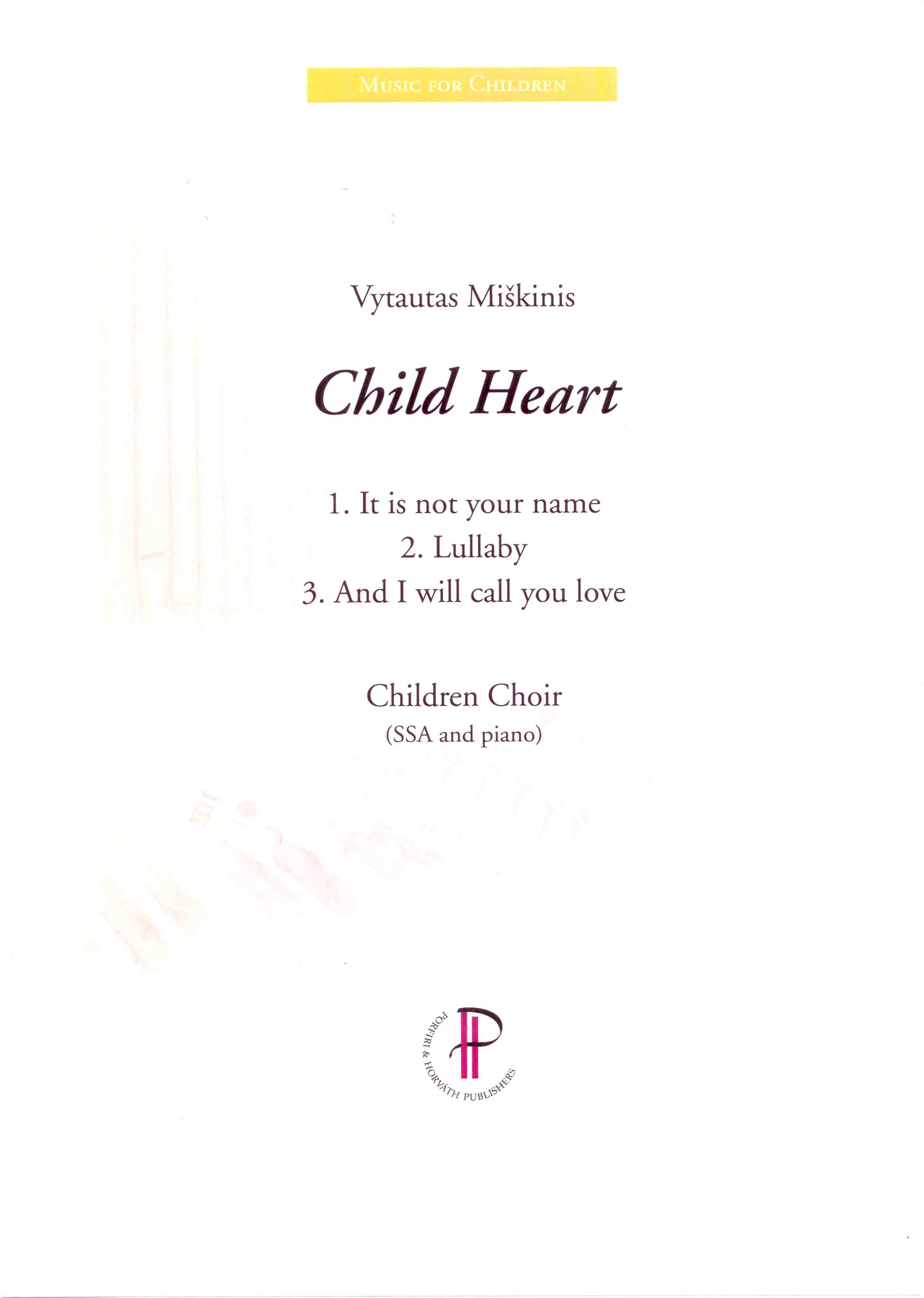 Child Heart - Show sample score
